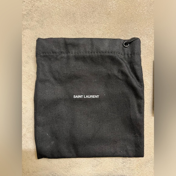 saint laurent Monogram Leather Credit Card Case in storm - Picture 5 of 16